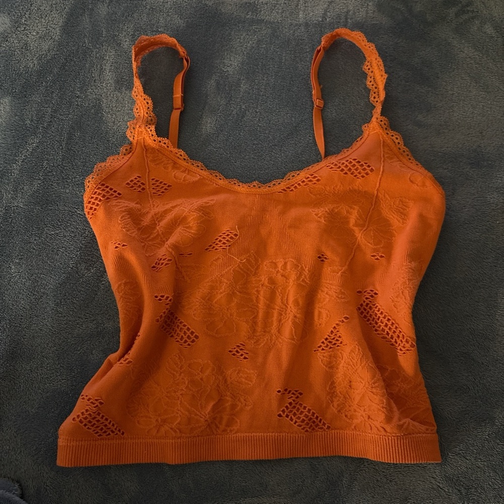 BKE Terracotta Lace Camisole